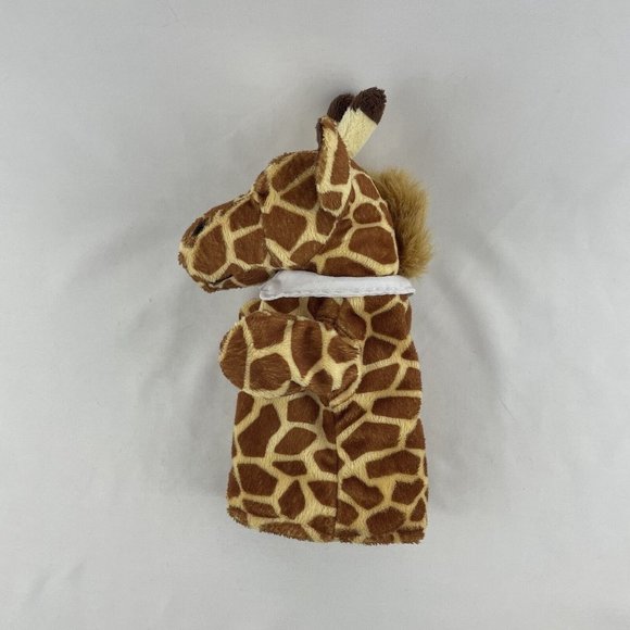 Restoration Hardware Giraffe Hand Puppet 10” Plush Soft Toy White Collar - Picture 2 of 6